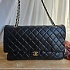 Чёрная кожаная сумка Chanel 40x26 см