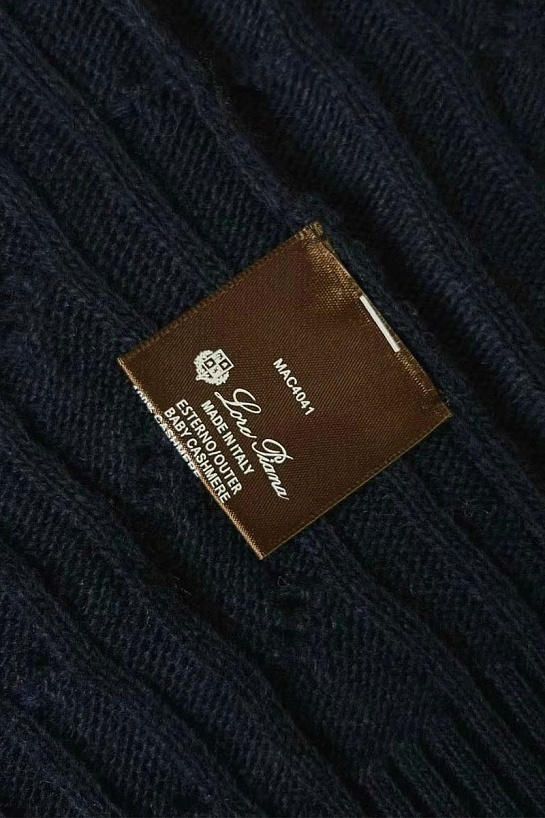 Кашемировый свитер Loro Piana Premium zip-up - Navy