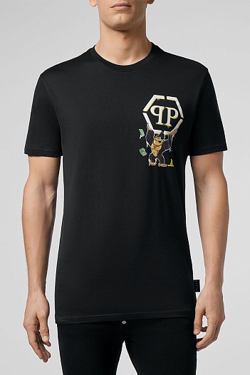Футболка чёрного цвета Philipp Plein king   