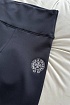 Женские утеплённые леггинсы Chrome Hearts чёрного цвета