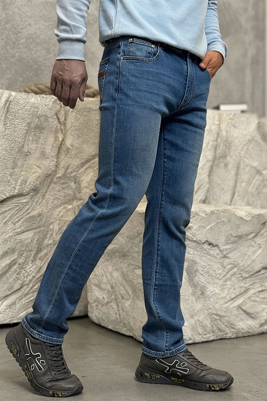 Мужские синие джинсы Zegna Premium