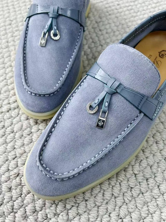Женские лоферы Loro Piana Summer Charms Walk premium - Blue