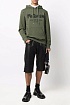 Зелёное худи Alexander McQueen graffiti logo-print