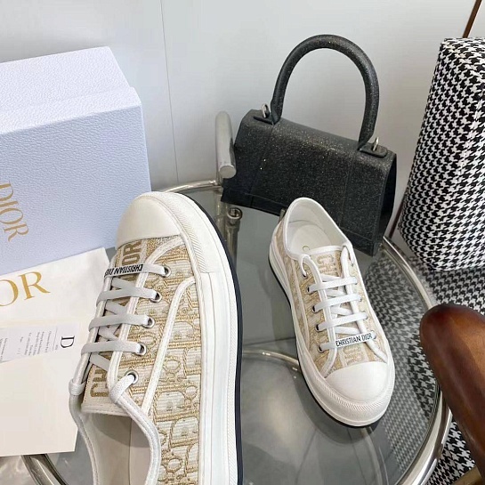 Женские кеды на платформе Dior Walk'n' Premium - Beige