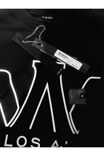 Мужская чёрная футболка Amiri Los Angeles   