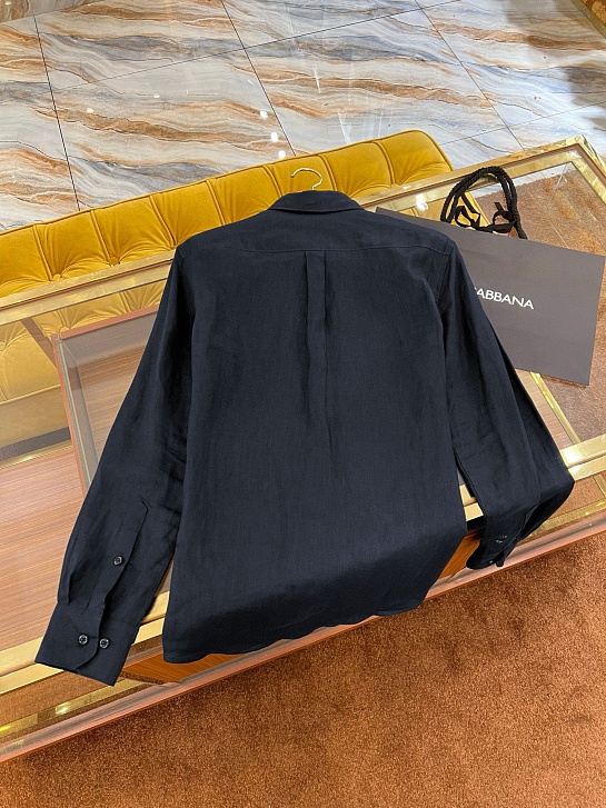 Льняная рубашка Dolce & Gabbana Premium - Navy