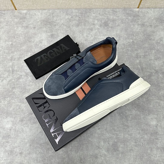 Мужские кроссовки Ermenegildo Zegna Triple Stitch - Navy