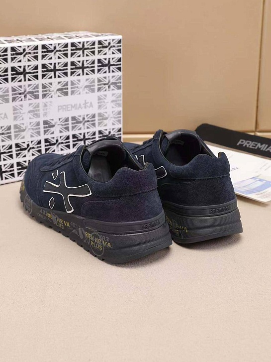 Замшевые кроссовки с мехом Premiata low-top - Navy