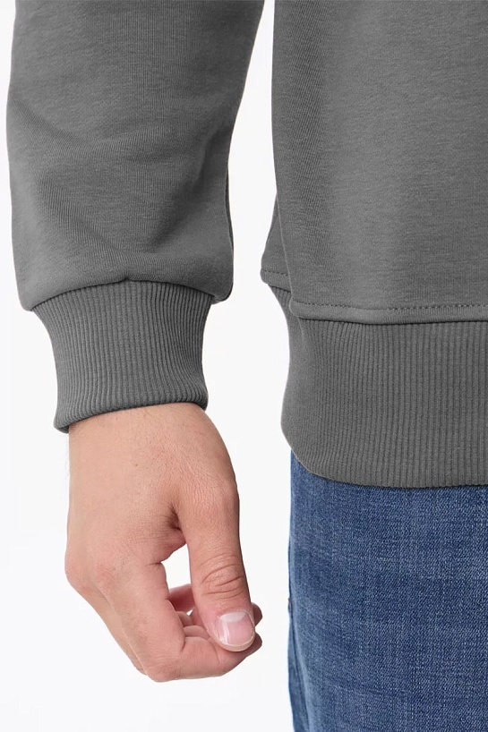 Свитшот серого цвета Hugo Boss Westart logo-patch