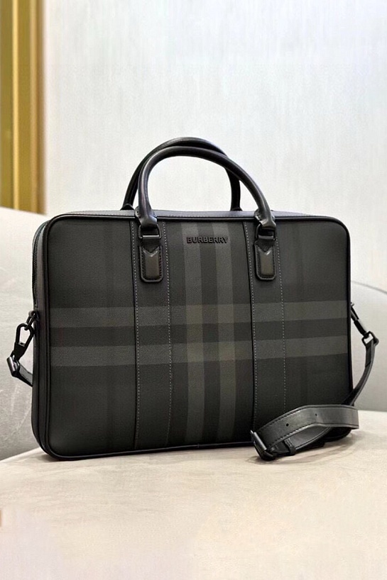 Кожаный портфель Burberry Premium 38x28x9 см