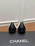 Женские кожаные балетки белого цвета Chanel premium