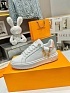 Женские кожаные кроссовки Louis Vuitton Time Out - White