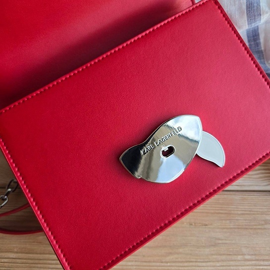 Женская сумка Karl Lagerfeld ikonik 22x15 см - Red