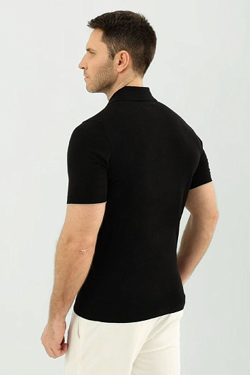 Мужское чёрное поло Brunello Cucinelli premium   