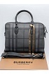 Кожаная сумка Burberry серого цвета 36x28x9 см