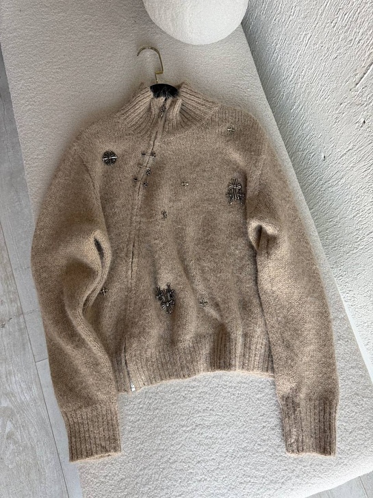 Женский шерстяной свитер Chrome Hearts premium