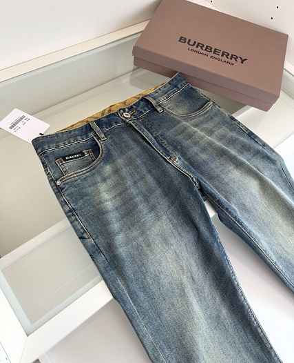Мужские светло-синие джинсы Burberry Premium    