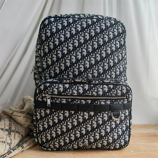 Рюкзак Dior Oblique Jacquard 39x30 см - White