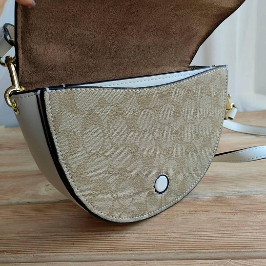 Кожаная сумка Coach 19x14 см