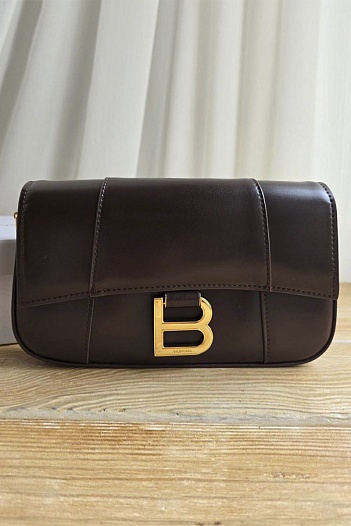 Кожаная сумка Balenciaga Hourglass 22x13 см   