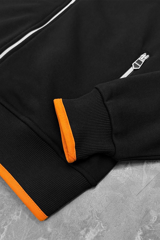 Чёрная кофта на молнии Hermes