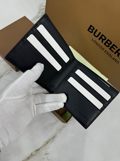 Кожаный кошелёк Burberry Premium 11x10 см   
