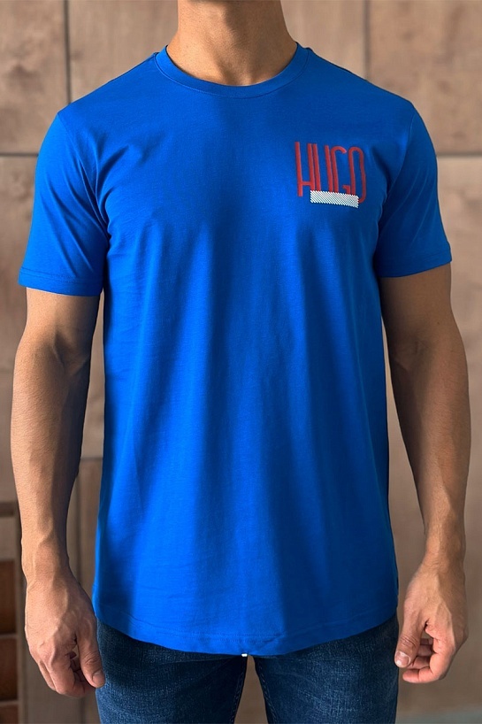 Мужская синяя футболка Hugo Boss