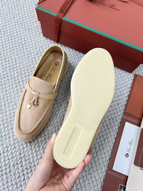 Женские лоферы Loro Piana Summer Charms Walk premium - Light Beige