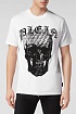 Белая футболка со стразами Philipp Plein "Skull"