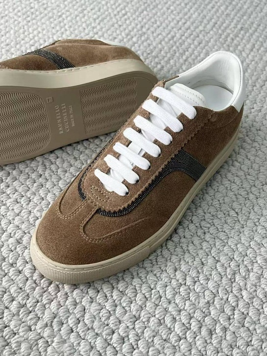 Женские замшевые кроссовки Brunello Cucinelli premium