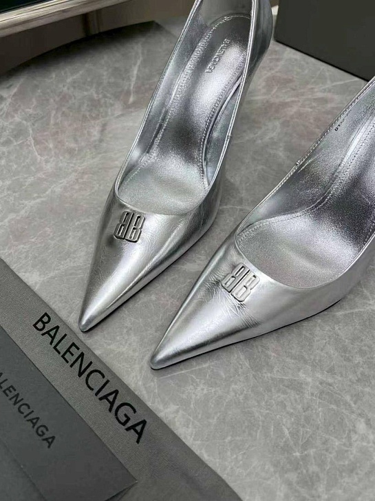 Женские кожаные туфли на каблуке Balenciaga premium