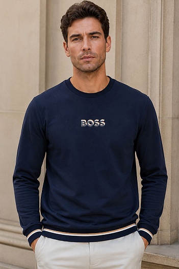 Мужской тёмно-синий свитшот Hugo Boss Iconic   