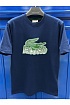 Мужская синяя футболка Lacoste crocodile print