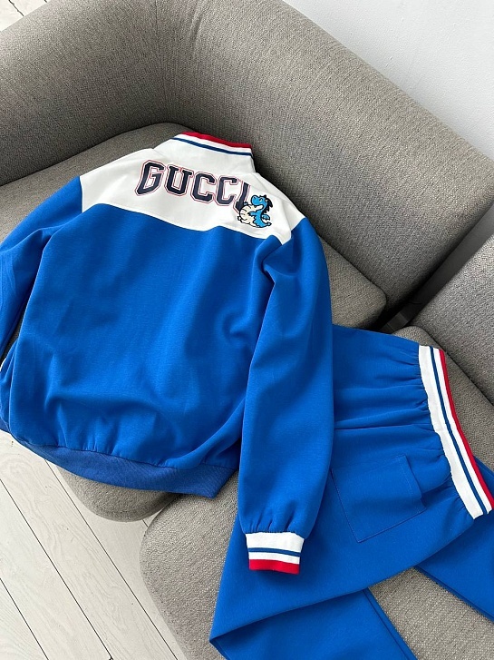 Женский спортивный костюм Gucci синего цвета