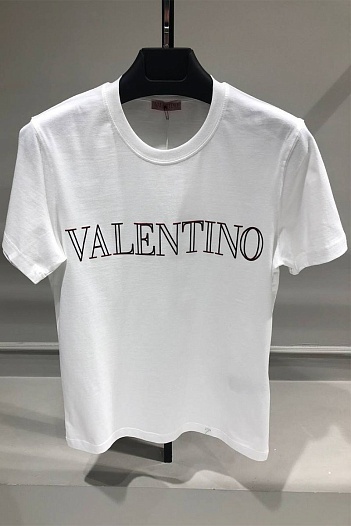 Мужская белая футболка Valentino   