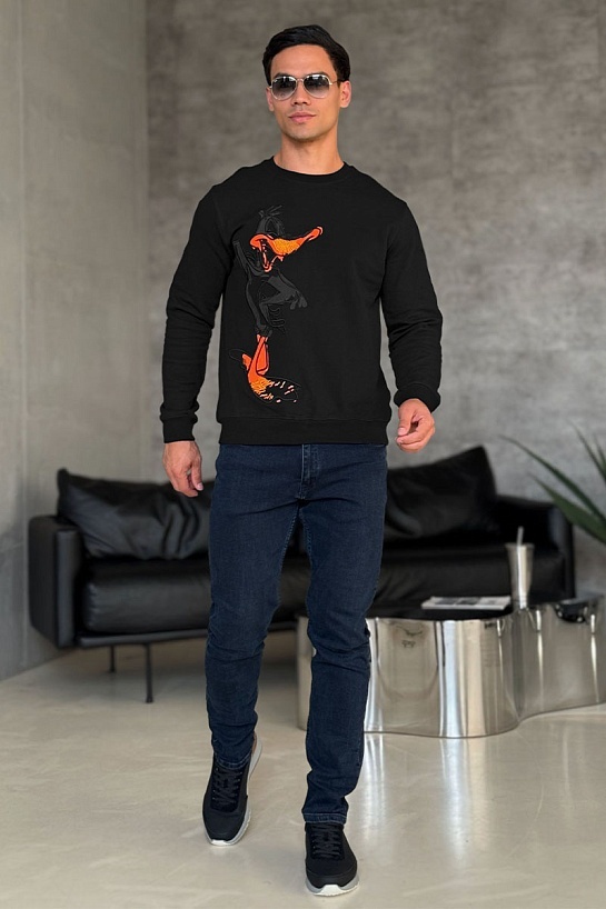 Мужской свитшот Iceberg "Daffy Duck" - Black