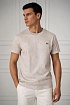 Бежевая мужская футболка Etro embroidered-logo