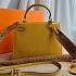 Женская кожаная сумка Hermes Kelley 25x20 см - Yellow