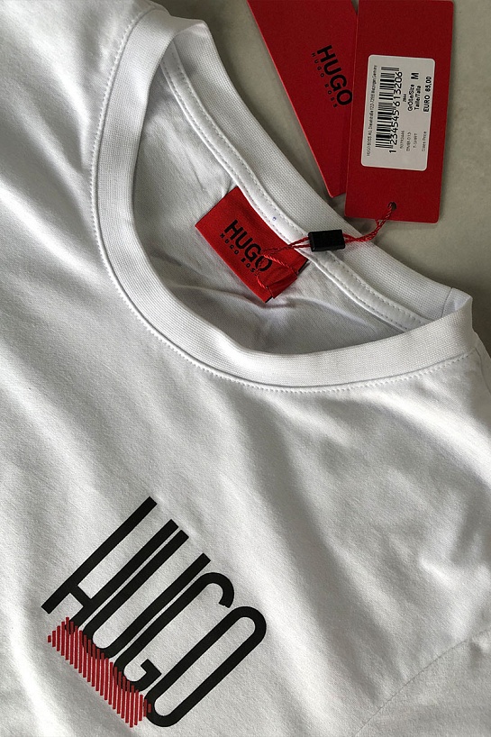 Мужская белая футболка Hugo Boss