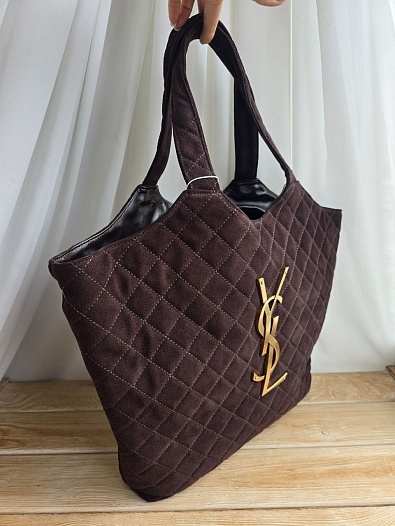 Замшевая сумка Yves Saint Laurent Icare 45x35 см   