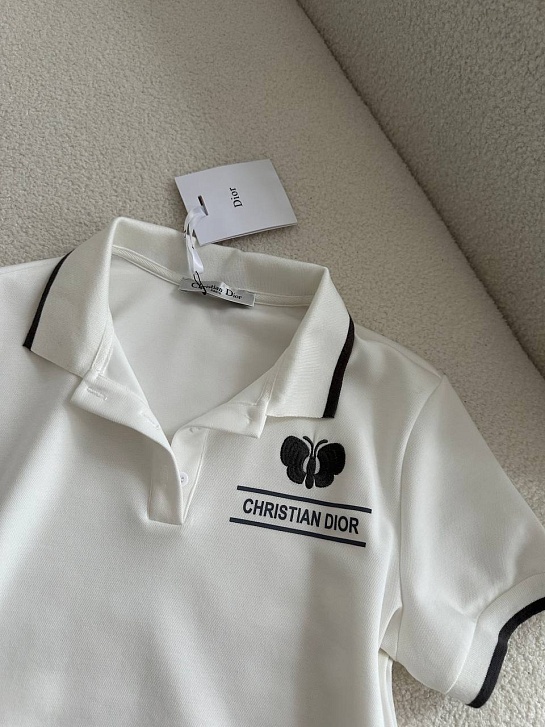 Женский комплект из юбки-шорт и поло Christian Dior