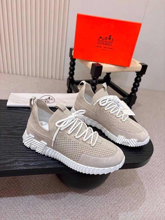 Текстильные кроссовки Hermes lift slip-on