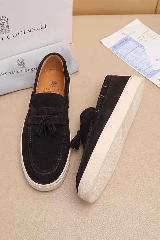 Мужские замшевые лоферы Brunello Cucinelli