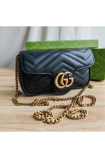 Кожаная сумка Gucci GG Marmont Small 18x10.5 см   