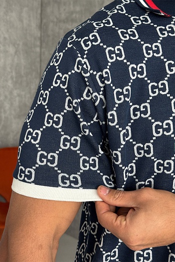 Мужское поло Gucci GG monogram   