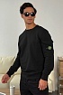 Чёрный свитшот Stone Island compass-patch crewneck