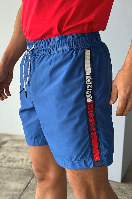Шорты синего цвета Tommy Hilfiger taped logo