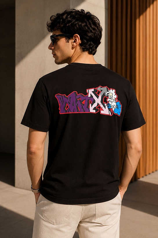 Чёрная футболка Off-White wizard-print