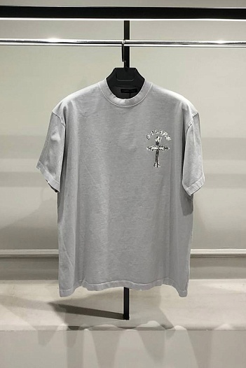 Мужская серая футболка Chrome Hearts   