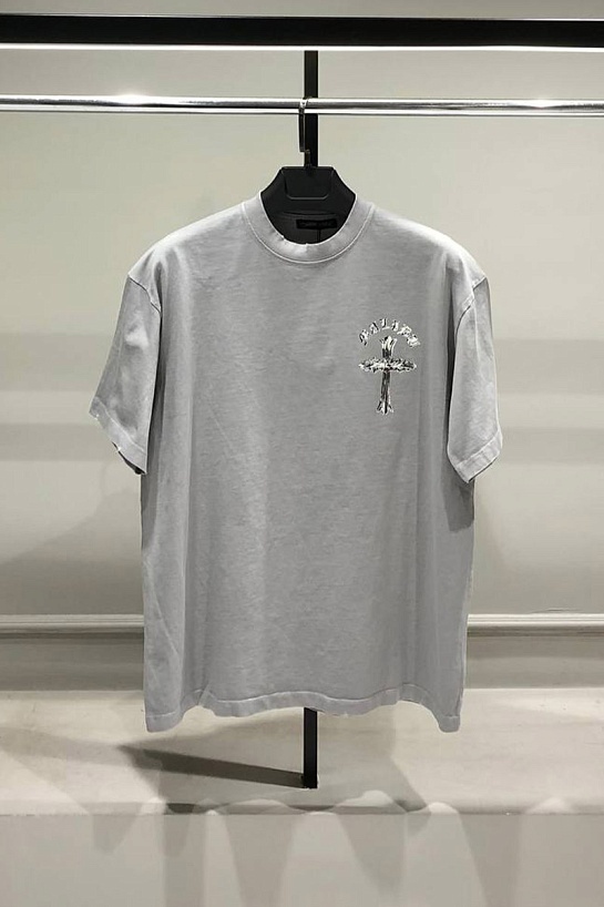 Мужская серая футболка Chrome Hearts